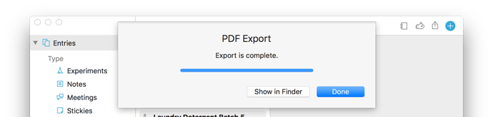 PDF Export Done
